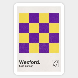 County Wexford / Original Retro Style Minimalist Poster Design Sticker
